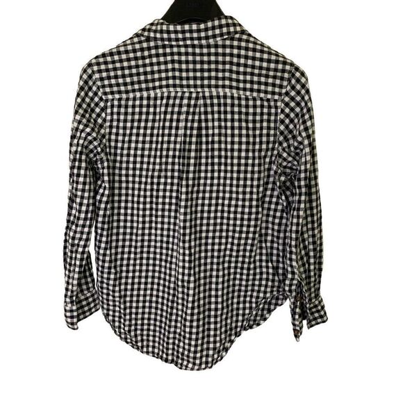 Marine Layer button down shirt black and white gingham women’s size small - Picture 2 of 4